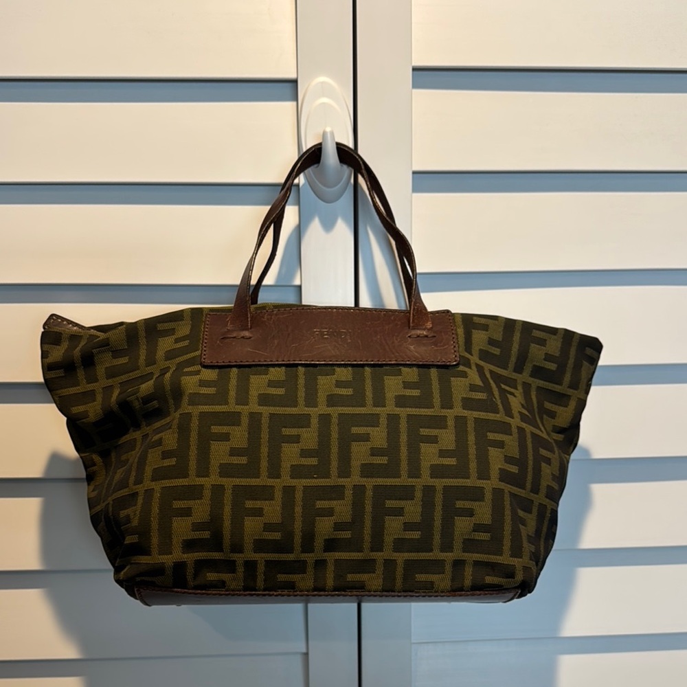 Fendi Zucca Authentic Pre owned Roll  Tote Bag. Code 15823-1-009.